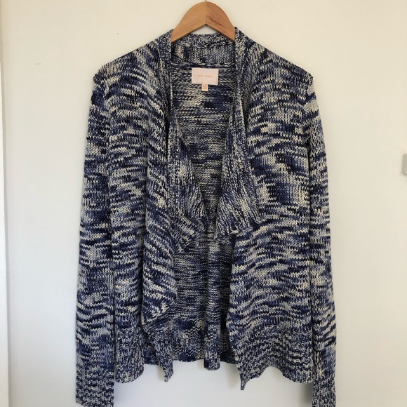 Skies Are Blue Sweaters - Skies Are Blue Marbled Waterfall Cardigan